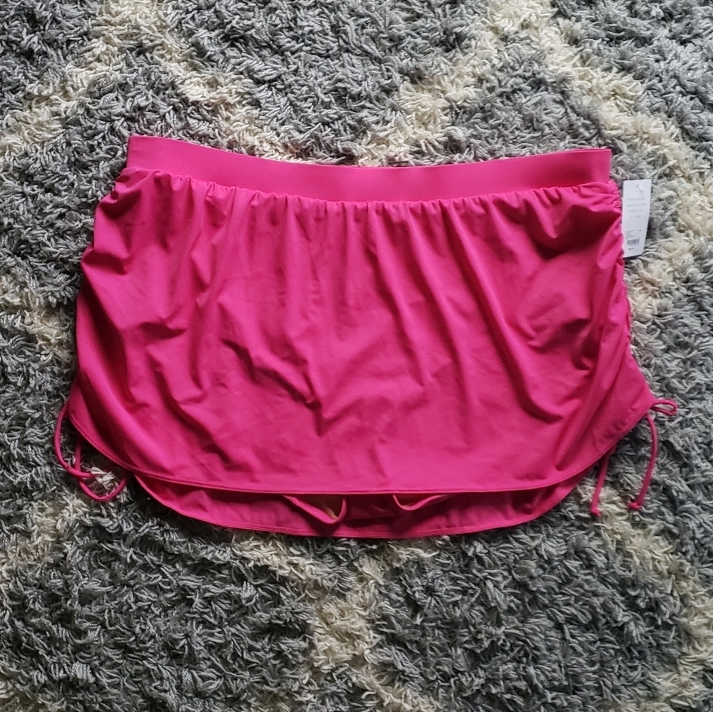NWT Swim by Cacique Bright Pink Bottoms w/ Attached Skirt
